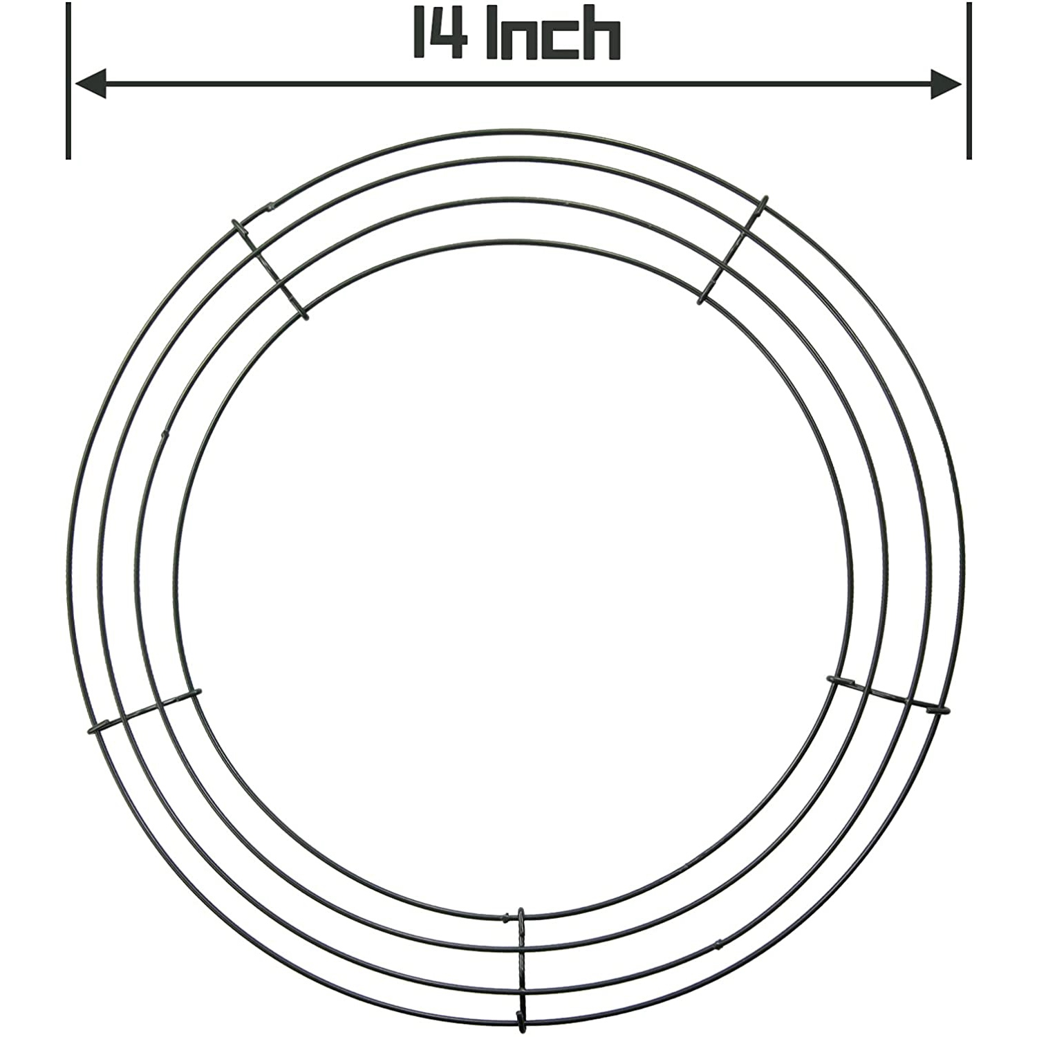 Wreath Form Wire - إطار إكليل معدني دائري A25F مقاس