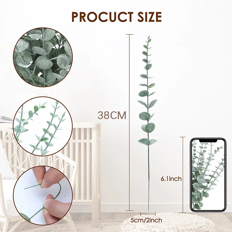 10 قطعة 38 سنتيمتر الأوكالبتوس - مراجعة Florist Supply Bulk وسعره