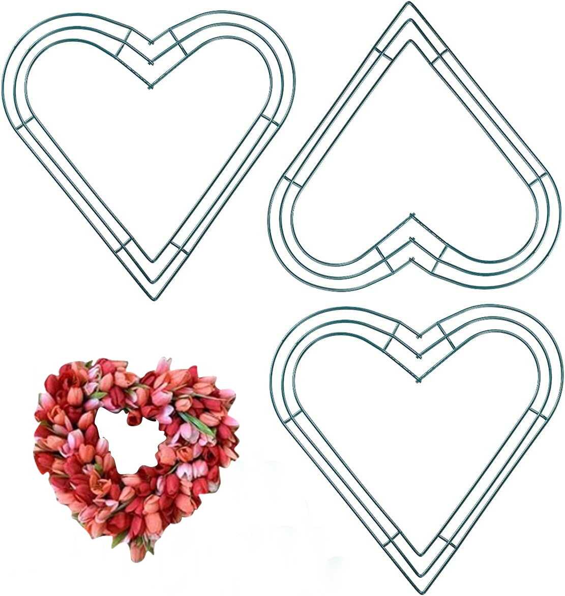 إكليل معدني ممتاز على شكل قلب  - مراجعة Wreath Form Wire وسعره