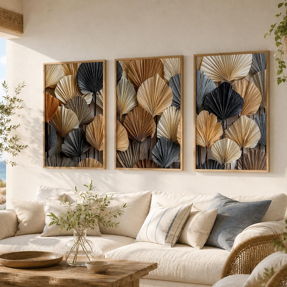 مجموعة ملصقات قماشية من 3 قطع  - مراجعة Palm Leaf Dried وسعره